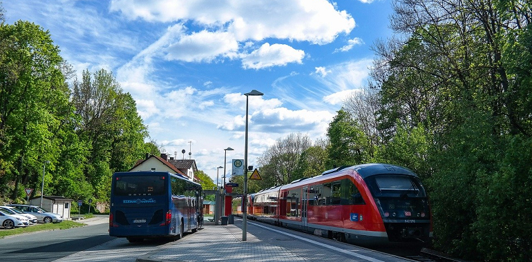 Bus and Train instead of Plane